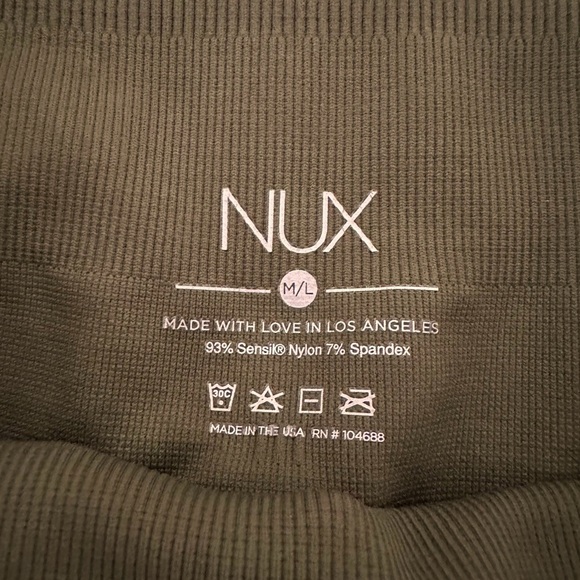NWT NUX For the Frill High Rise Ribbed 7/8 Leggings Olive Green Size M/L NEW! - Picture 8 of 16